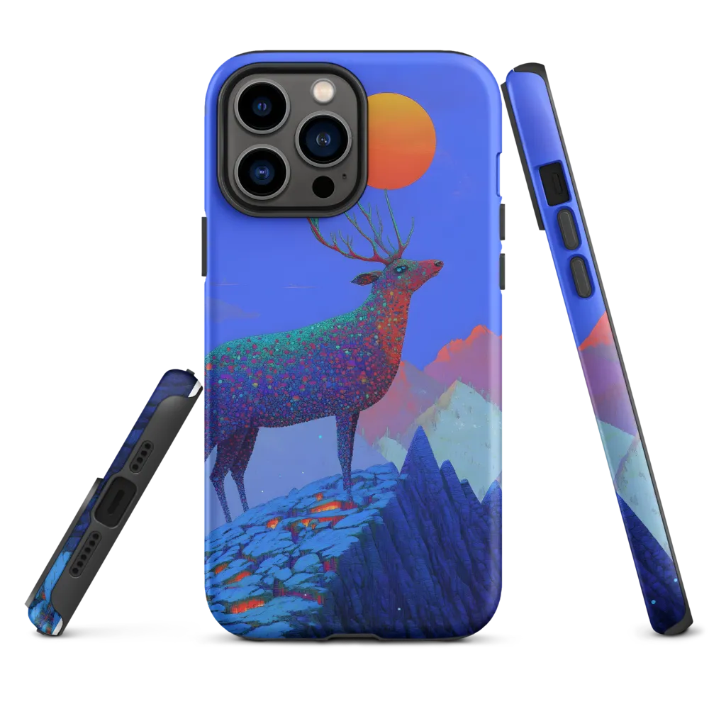 Cosmic Stag at Sunset | Phone Case