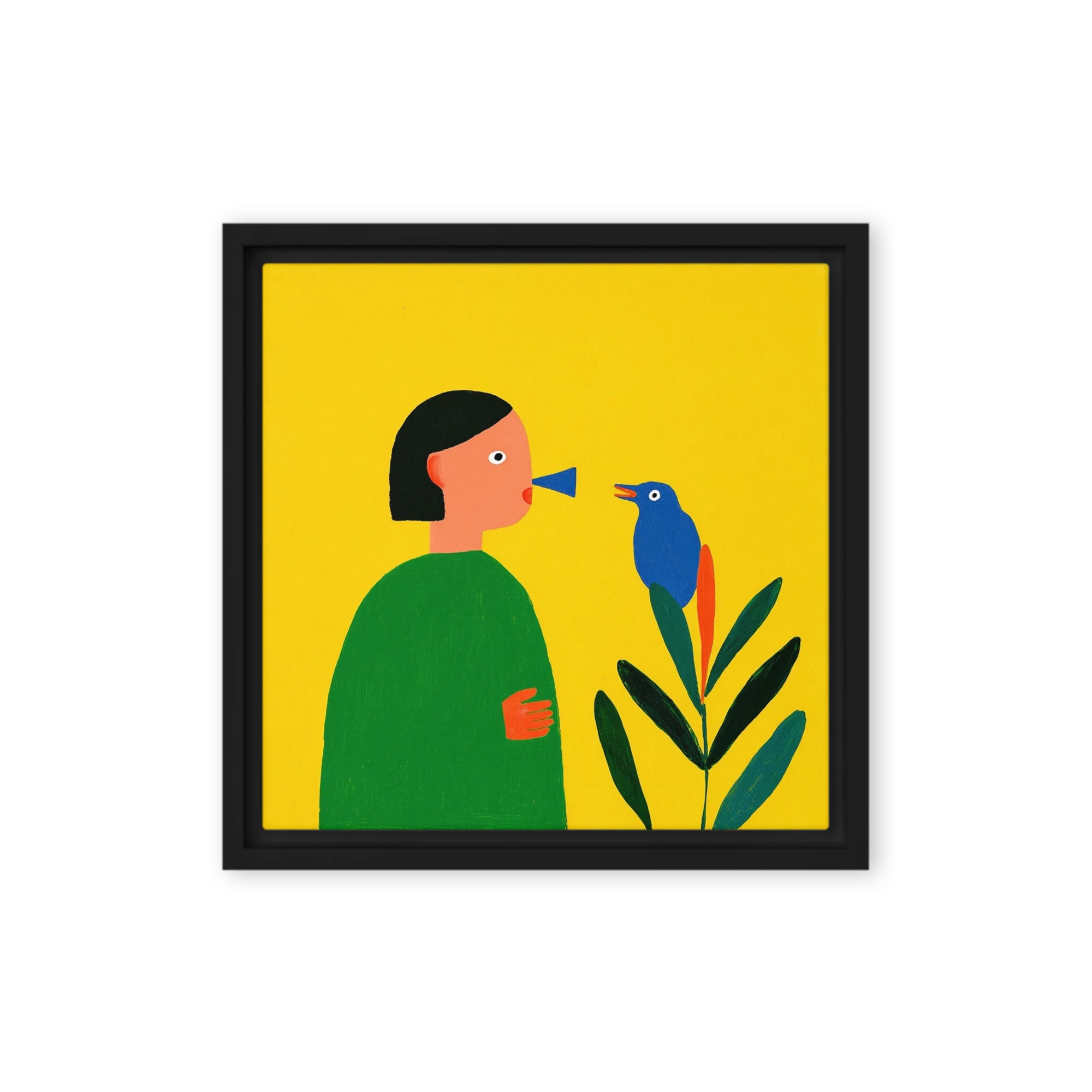 Conversation with a Bird | Art Print