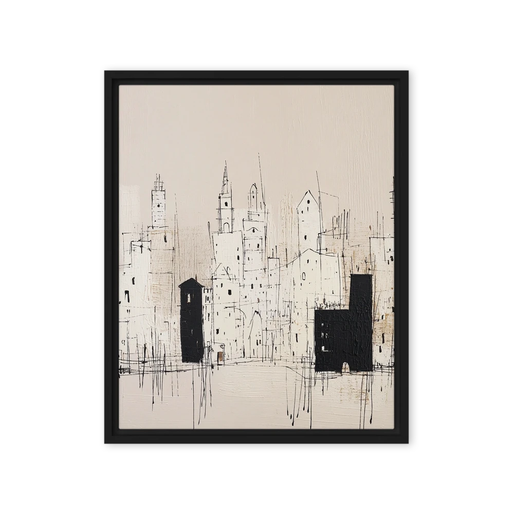 Monochrome Urban Skyline | Art Print