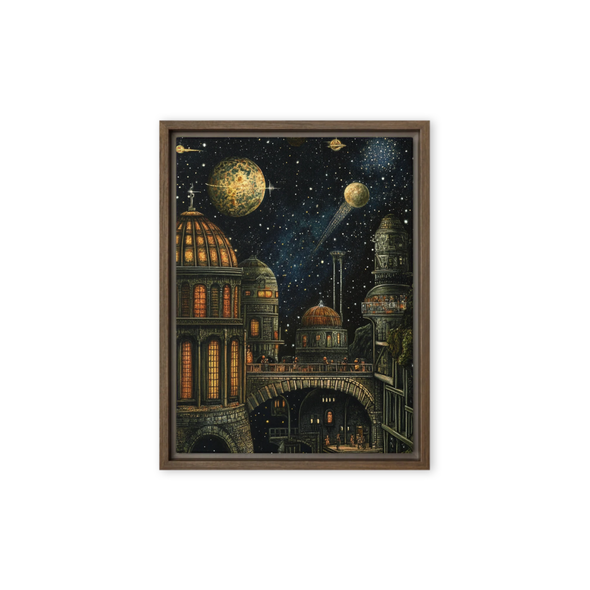 Cosmic Metropolis Illustration | Art Print