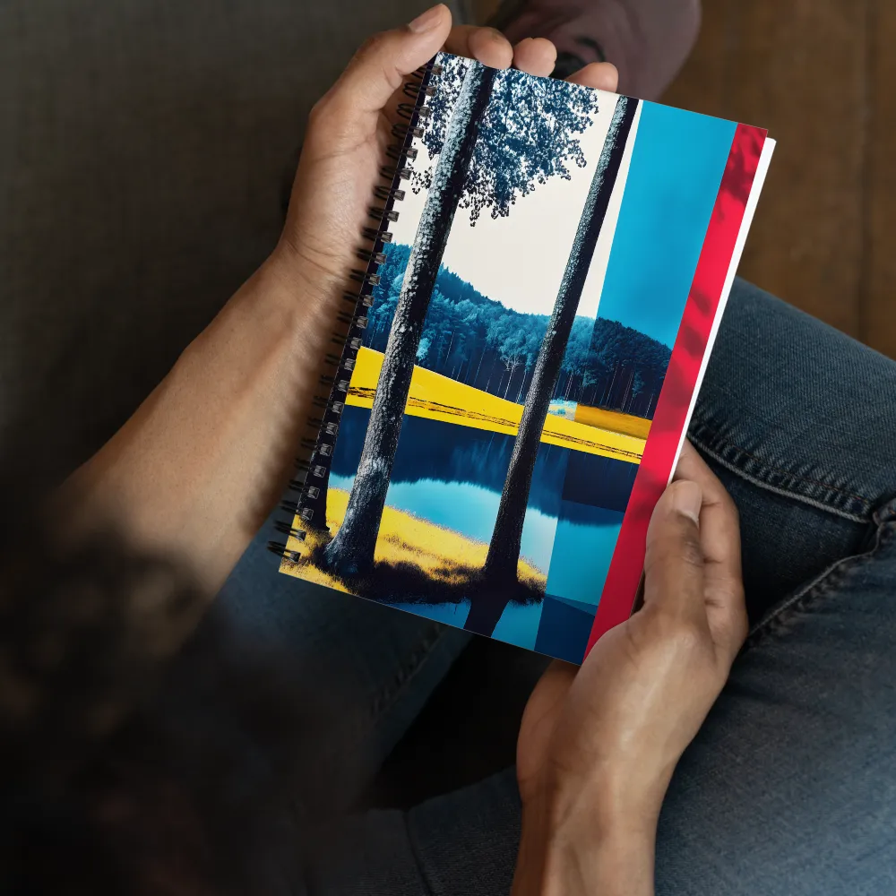 Abstract Color Bloc Landscape 
 Spiral Notebook | 140 pages
