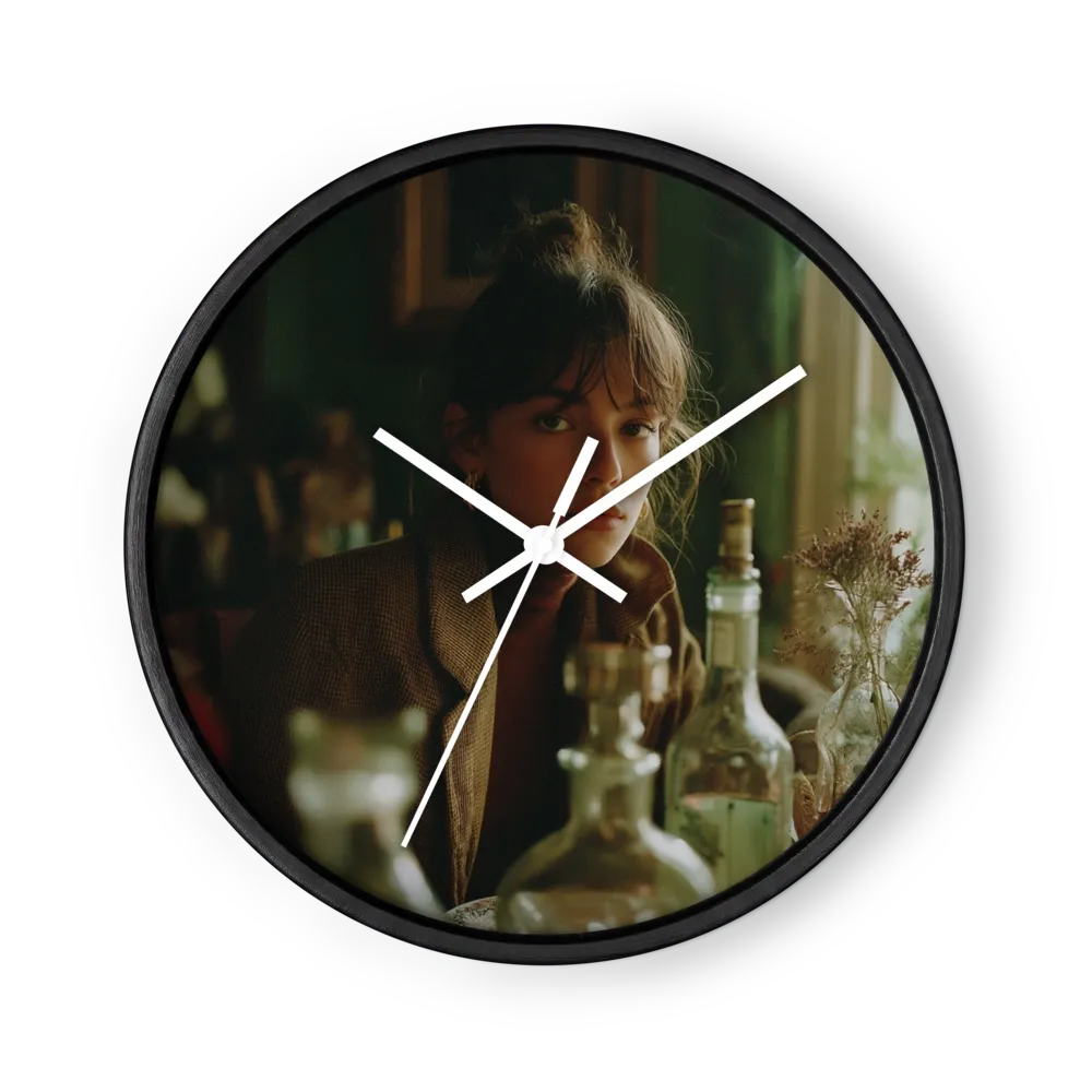 Café Table Clocks In Amber Light — Low Light, Soft Grain