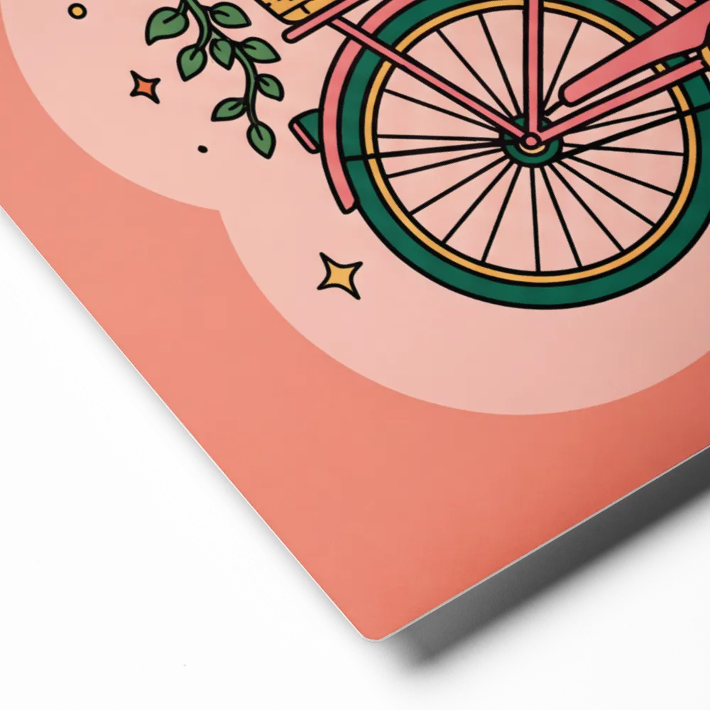 Garden Ride 
 Poster with Black Frame | 12″x 12″