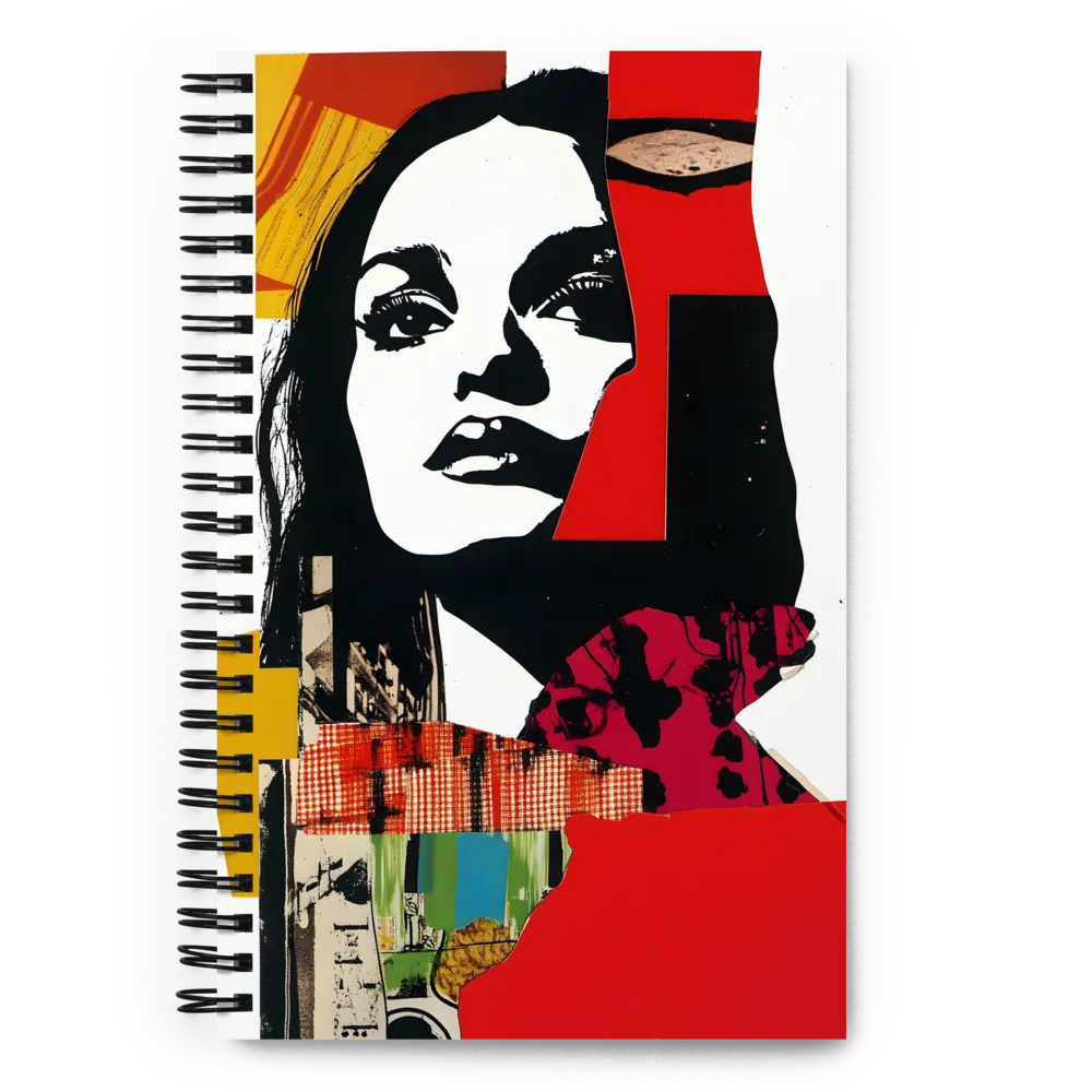 Pop Art Collage Portrait 
 Spiral Notebook | 140 pages