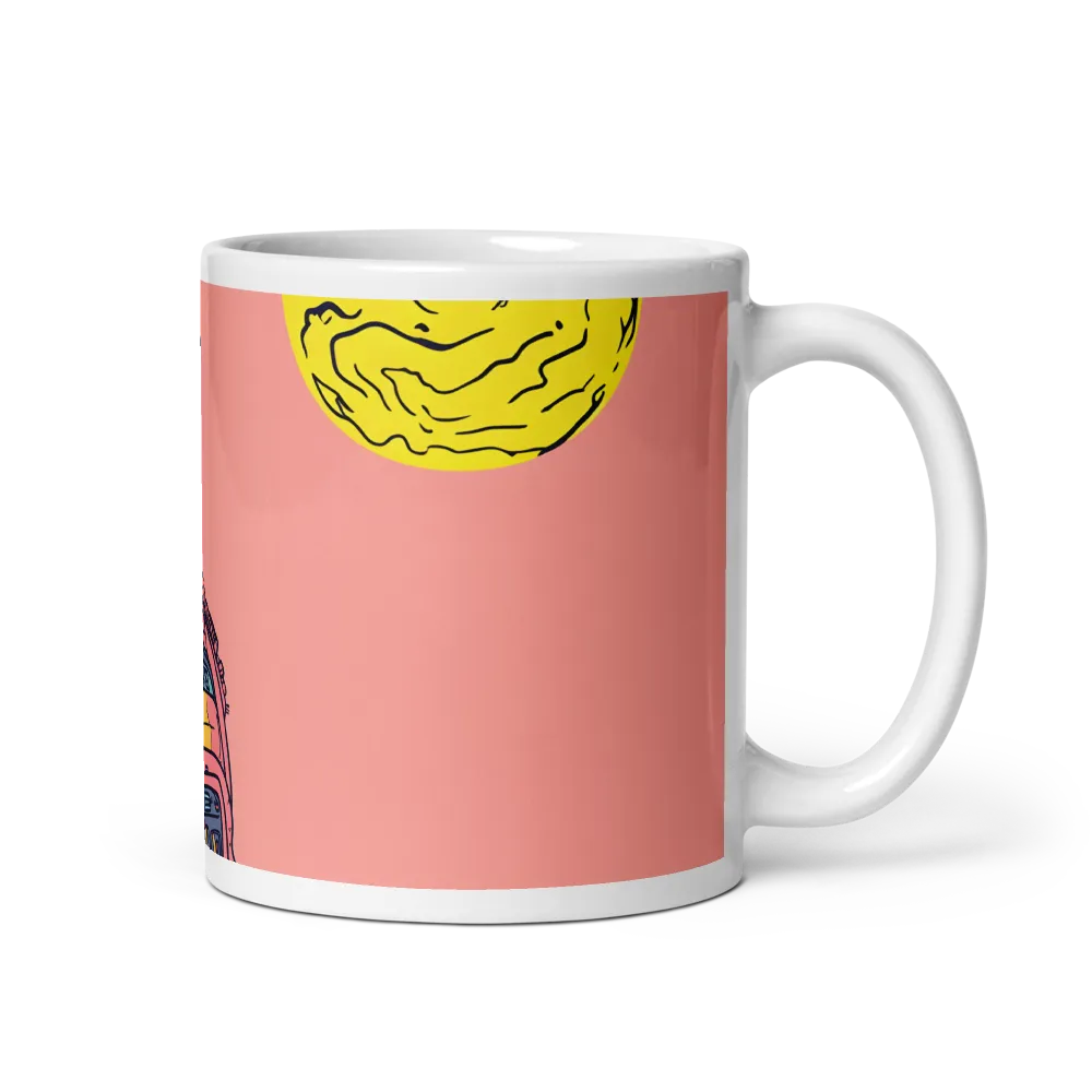 Cyberpunk Astronaut Portrait 
 Mug with Golden Yellow inside | 11 oz