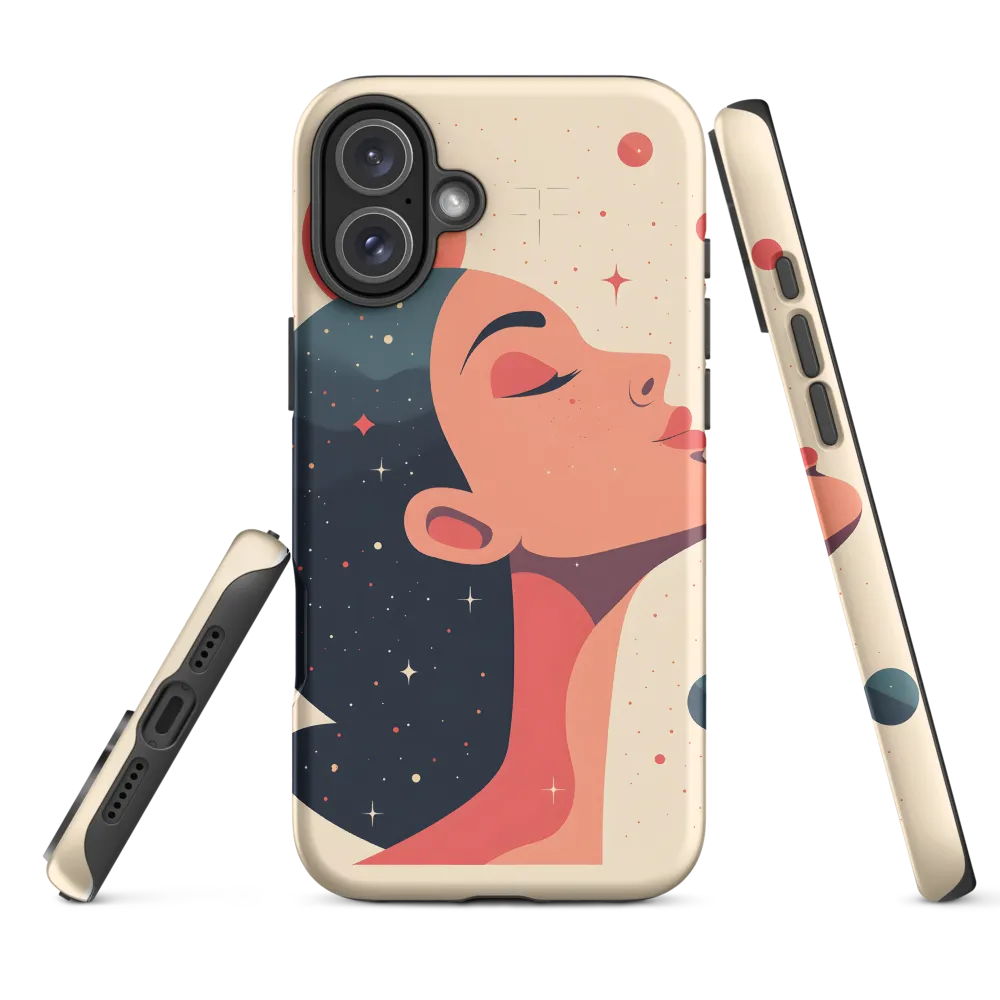 Cosmic Woman Profile Illustration