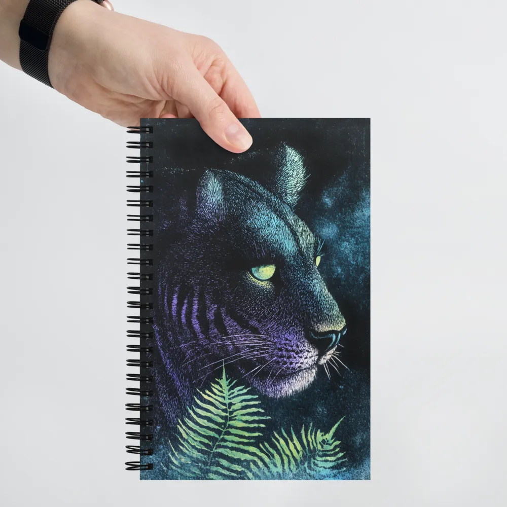 Enigmatic Panther Gaze 
 Spiral Notebook | 140 pages