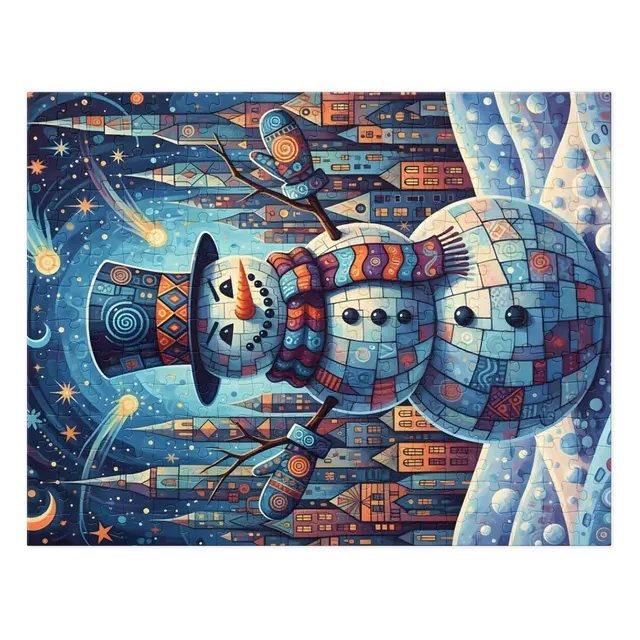 Patchwork Snowman | Jigsaw Puzzles
