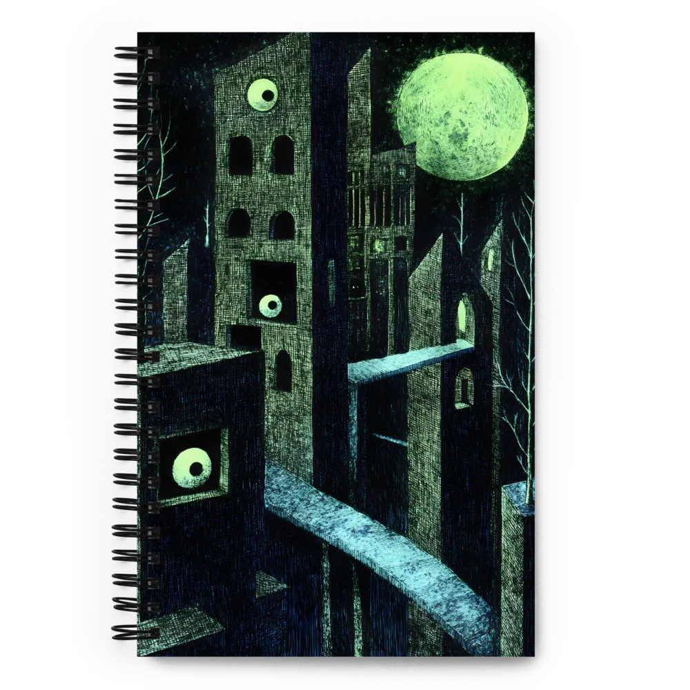 Surreal Moonlit City 
 Spiral Notebook | 140 pages