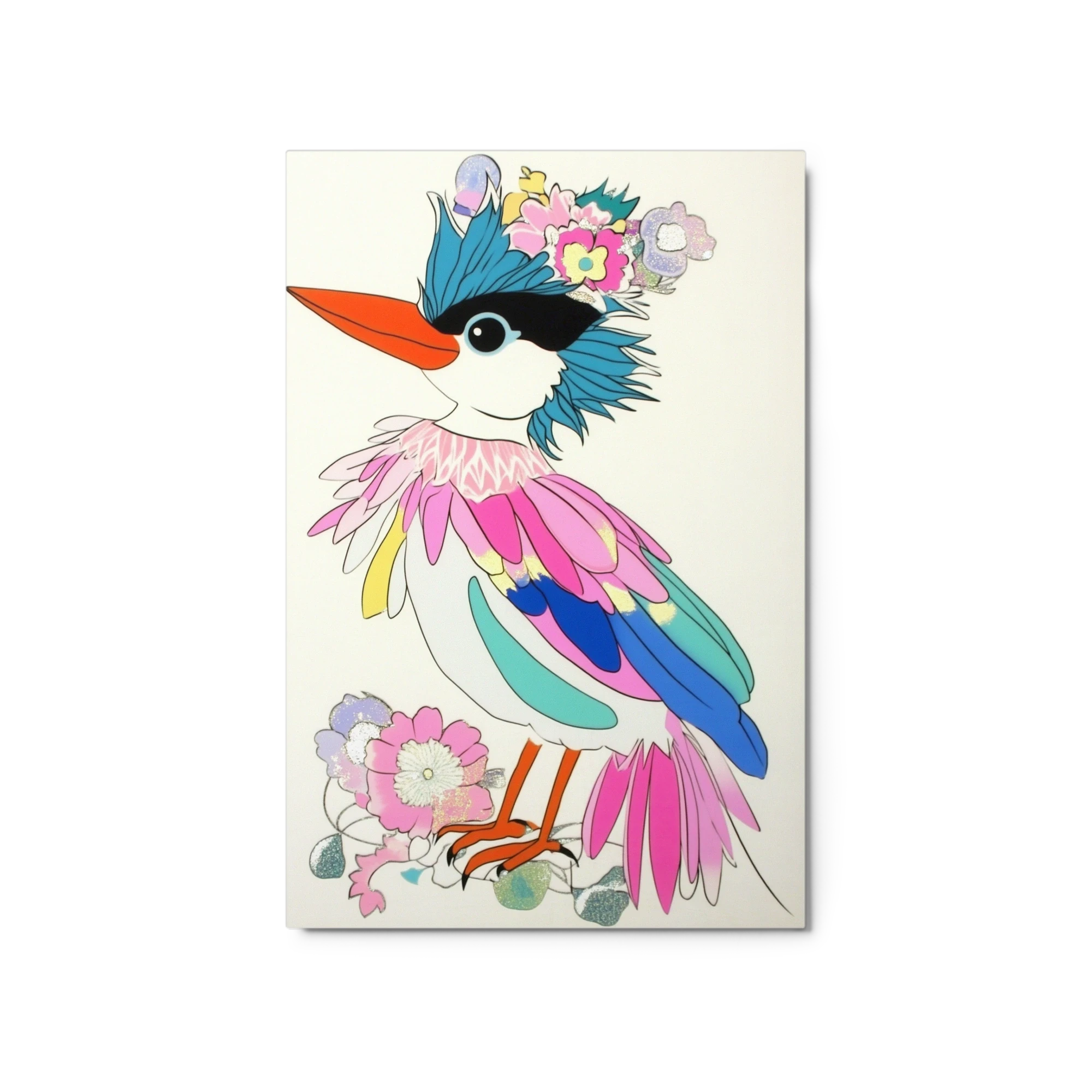 Stylized Colorful Bird Illustration