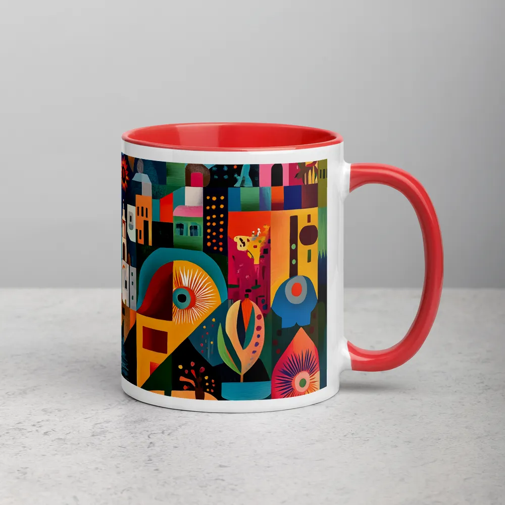 Sol y Luna Village 
 Mug with Blue inside