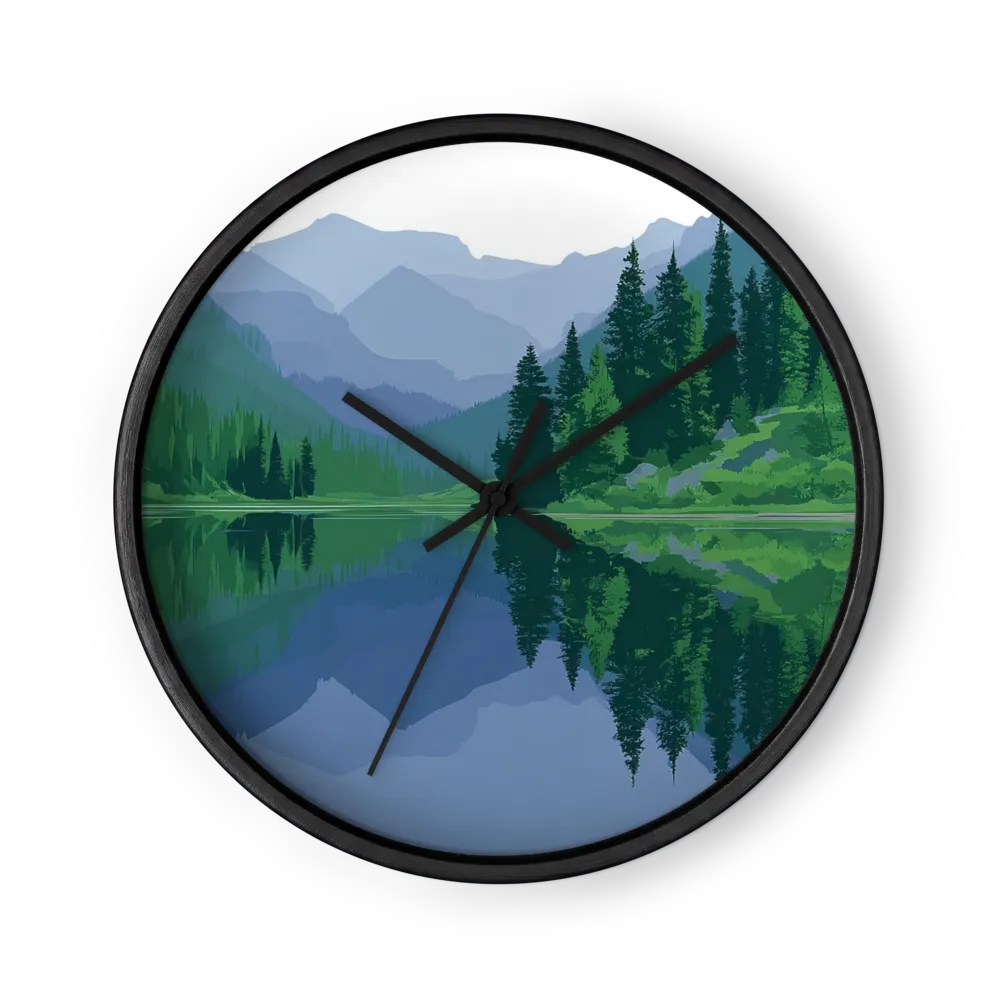 Lake Mirror Reflections | Wall Clock