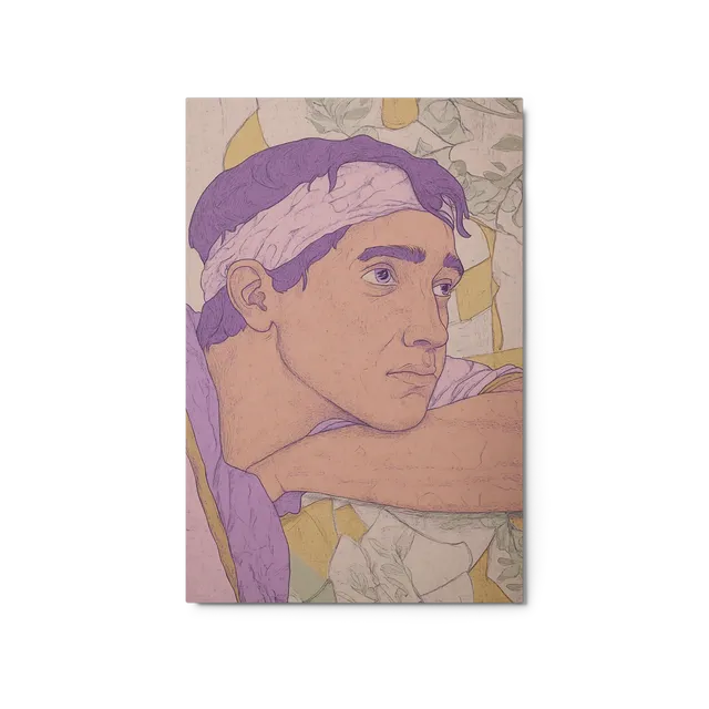 Pensive Man Portrait | Art Print