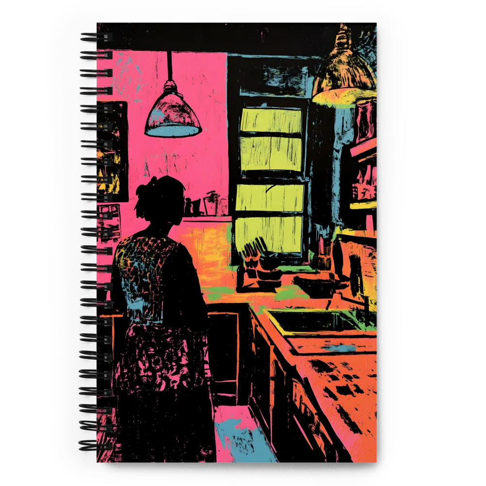 Neon Kitchen Scene 
 Spiral Notebook | 140 pages
