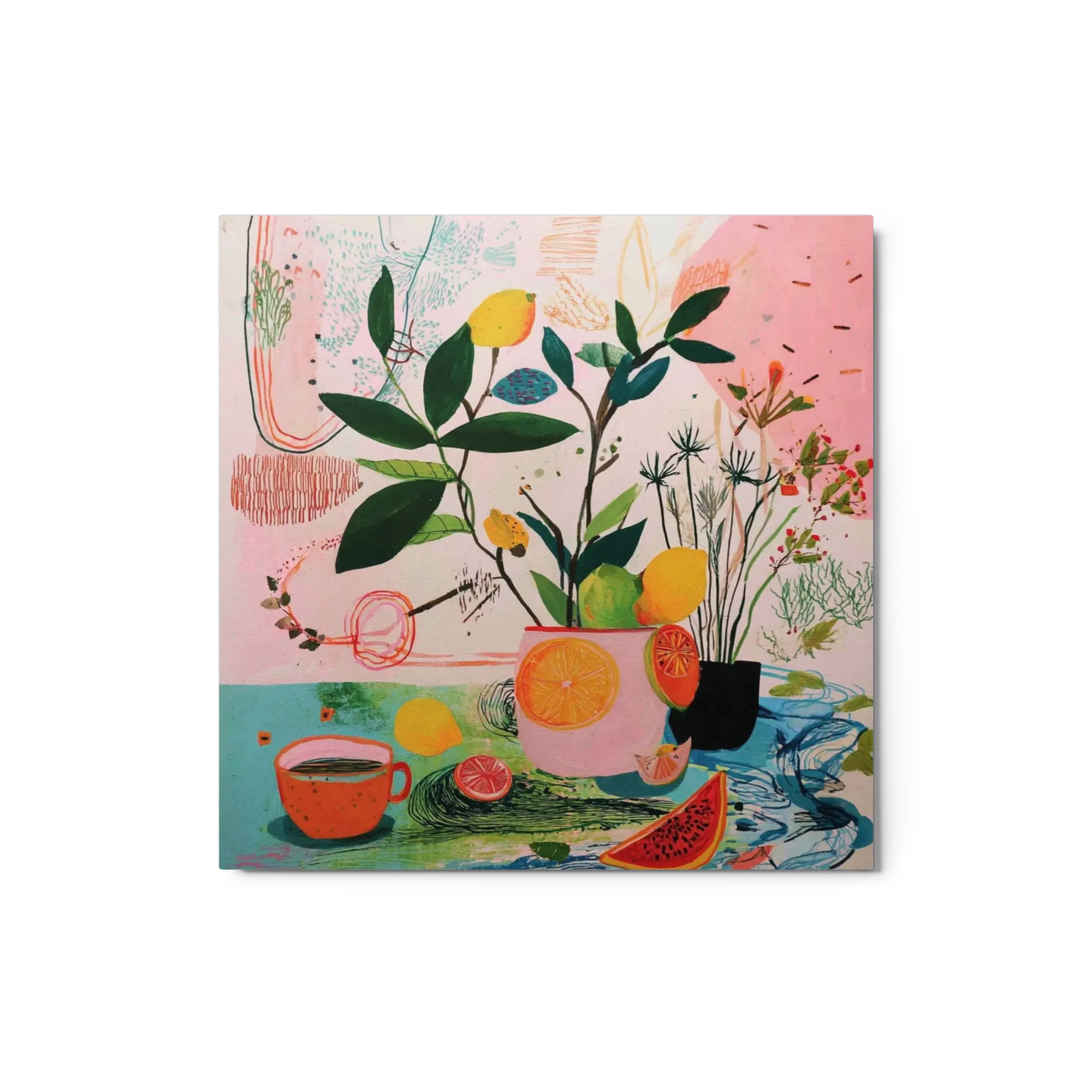 Citrus and Watermelon Still Life