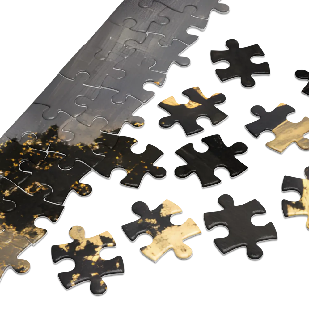 Golden Twilight Forest 
 Jigsaw Puzzle in Tin Box