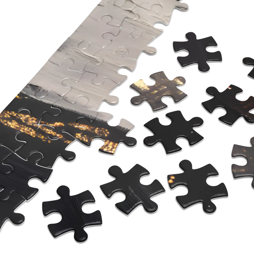 Golden City Night 
 Jigsaw Puzzle in Tin Box