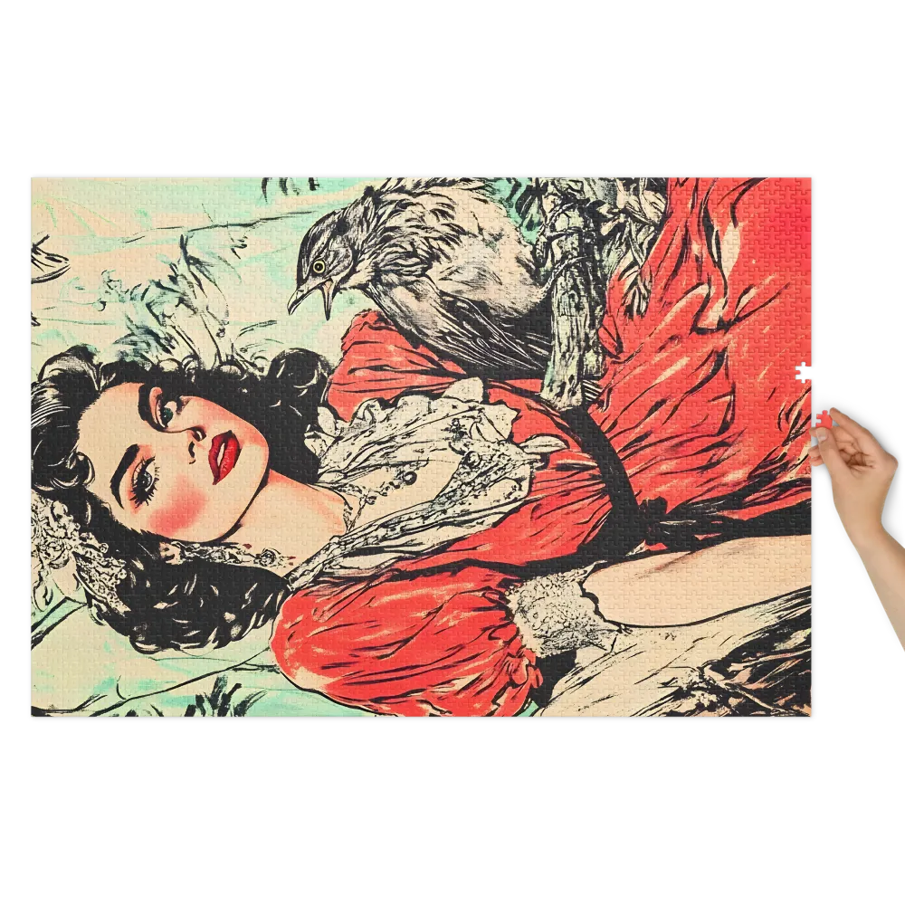 Pin-up Enchantress 
 Jigsaw Puzzle in Tin Box