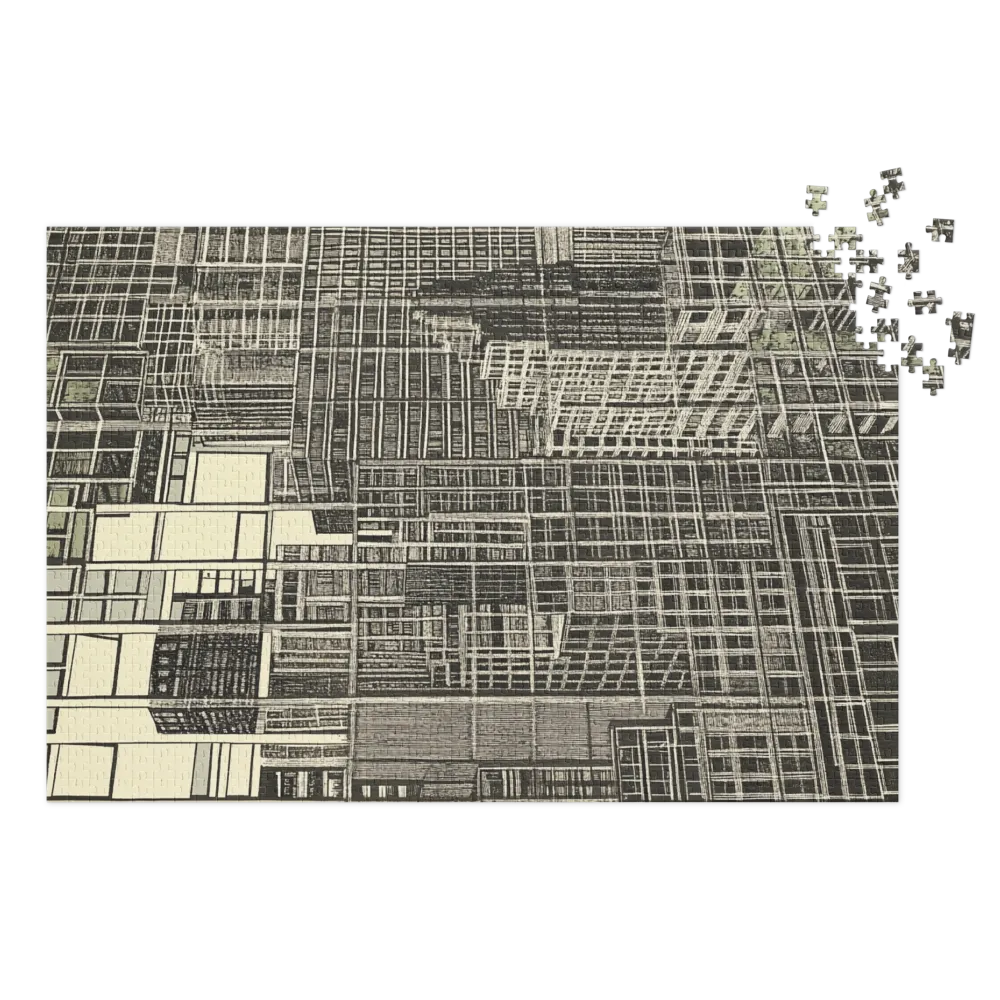 Minimalistic Cityscape Design | Jigsaw Puzzle (252/520 pieces)