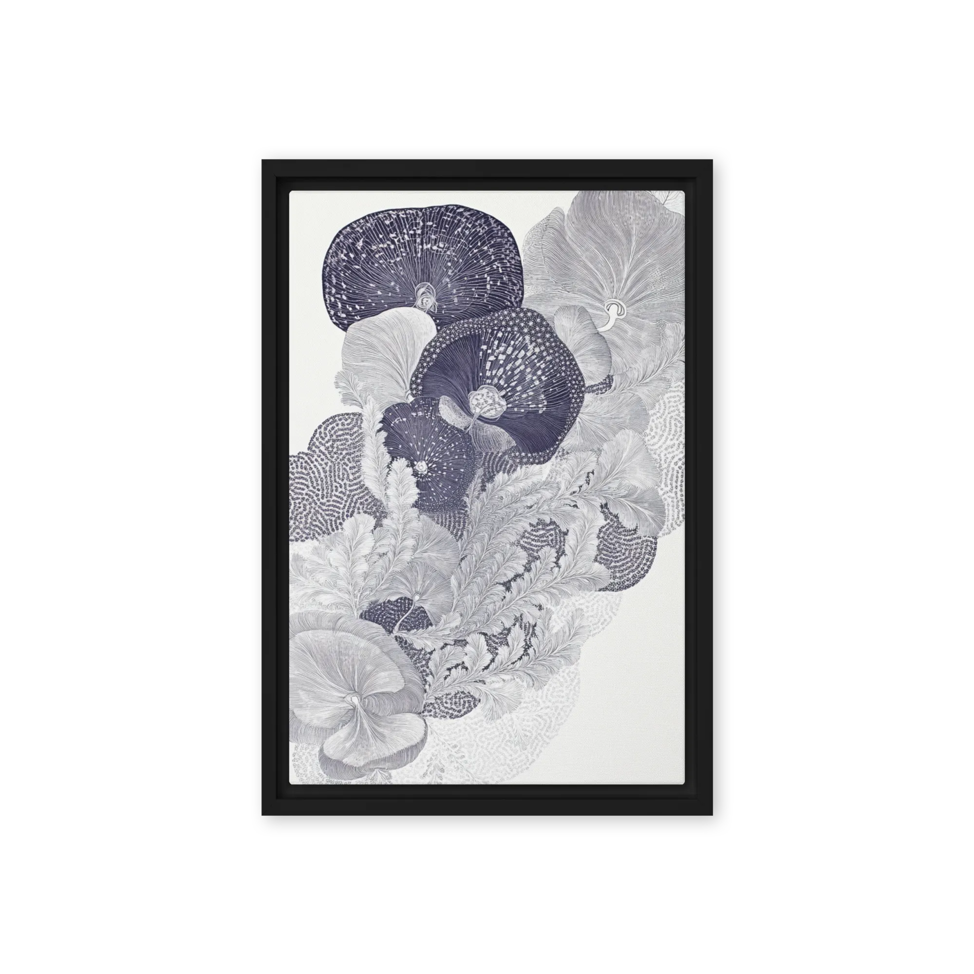 Organic Abstraction 
 Canvas with White Frame