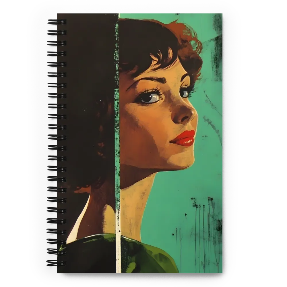 Gazing Woman's Profile 
 Spiral Notebook | 140 pages