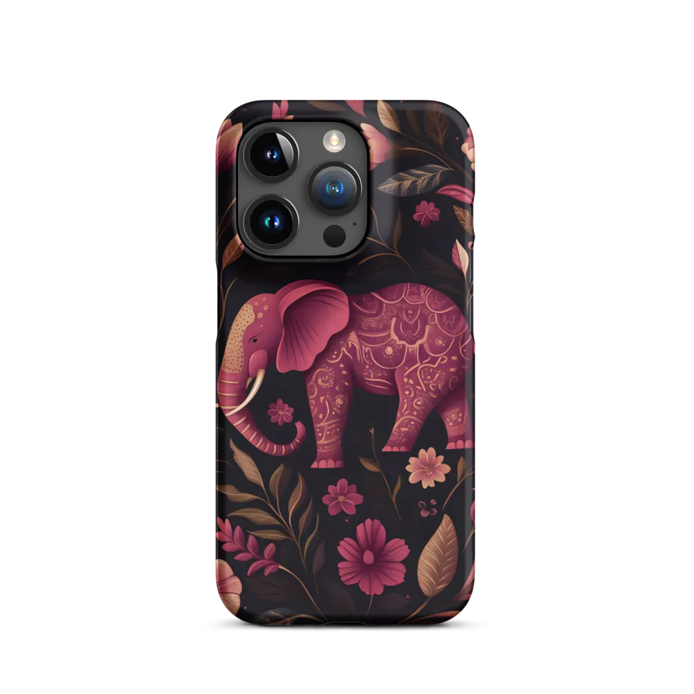Detailed Elephant Surrounded by Flowers | Phone Case
