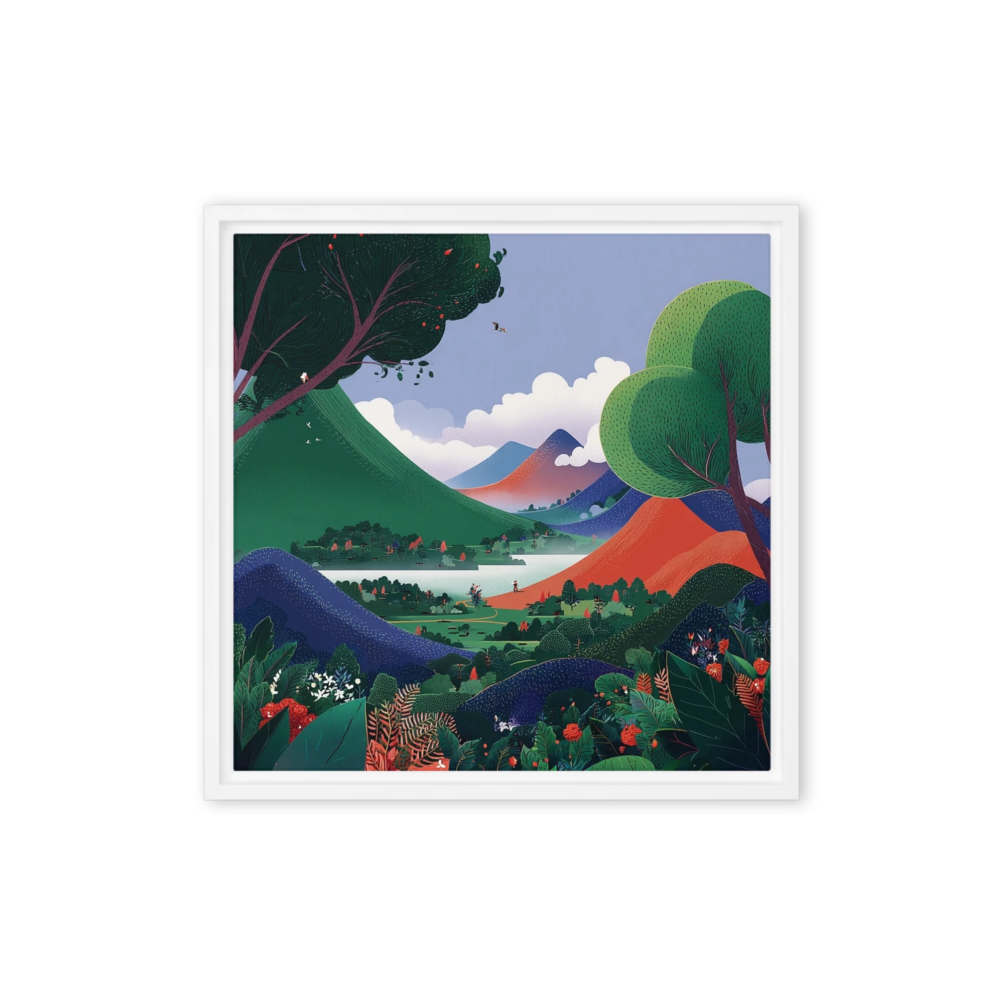 Vibrant Valley Hills | Art Print