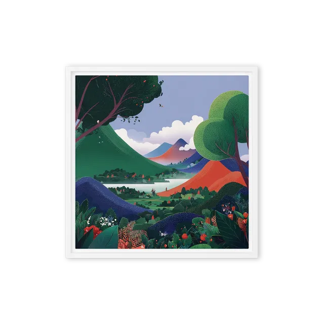 Vibrant Valley Hills | Art Print