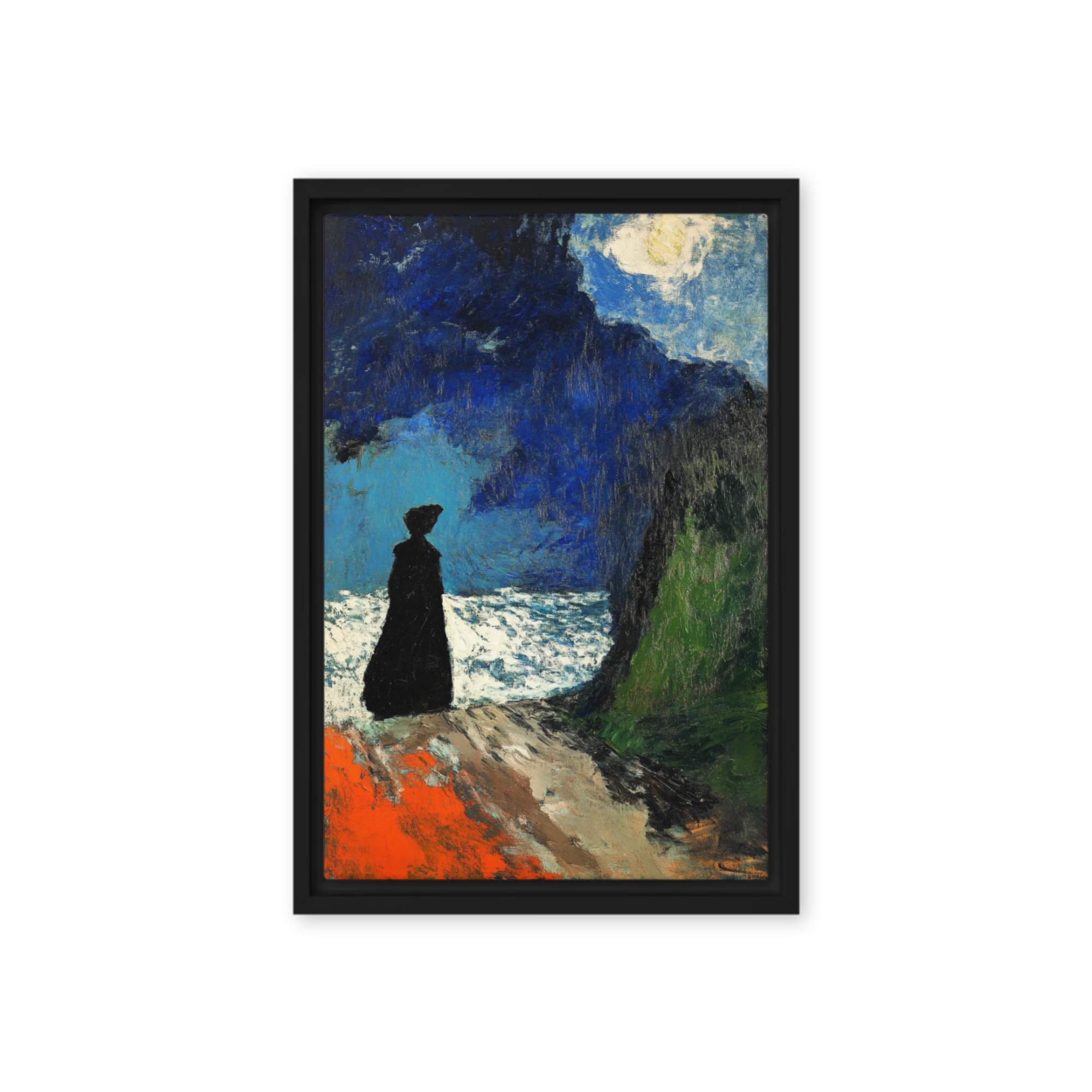Moonlit Shore Solitude | Art Print
