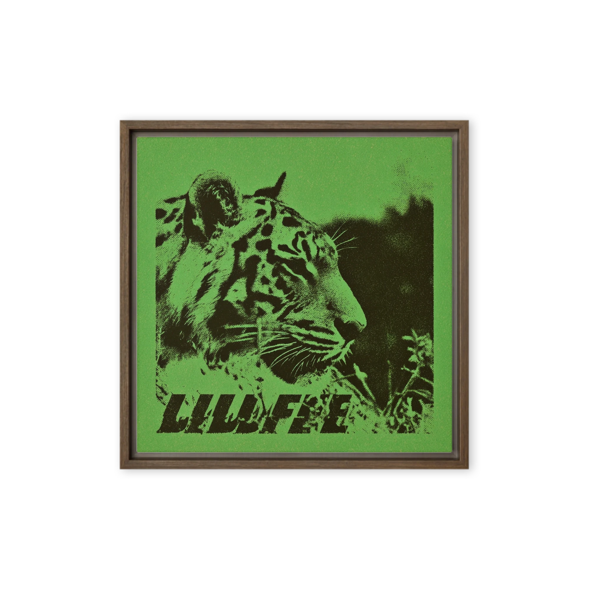 Green Halftone Leopard