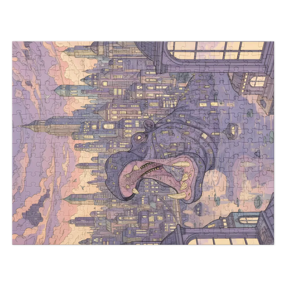 Urban Hippo at Dusk | Jigsaw Puzzles
