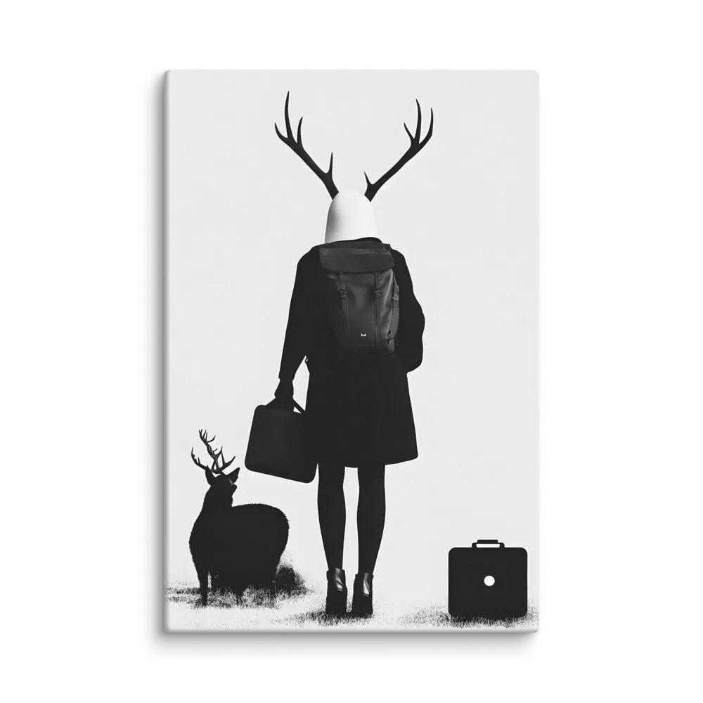 Antlered Traveler's Journey 
 Canvas | 32″x 48″