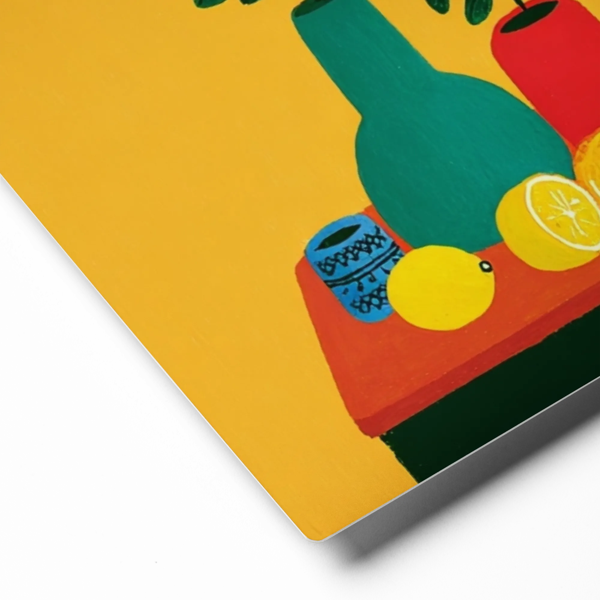 Citrus and Bottles Still Life | Art Print