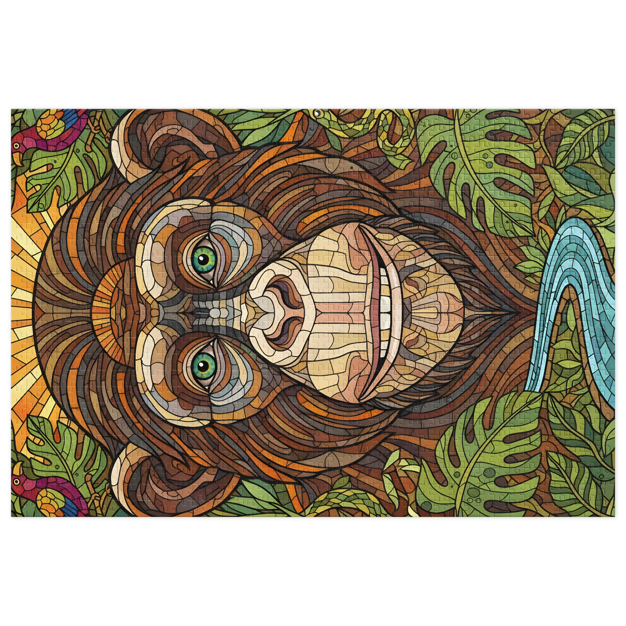 Stained-Glass Chimpanzee | Jigsaw Puzzles