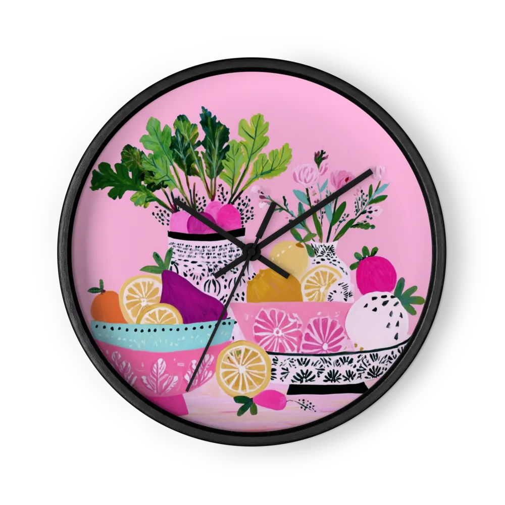 Citrus and Radishes | Wall Clock