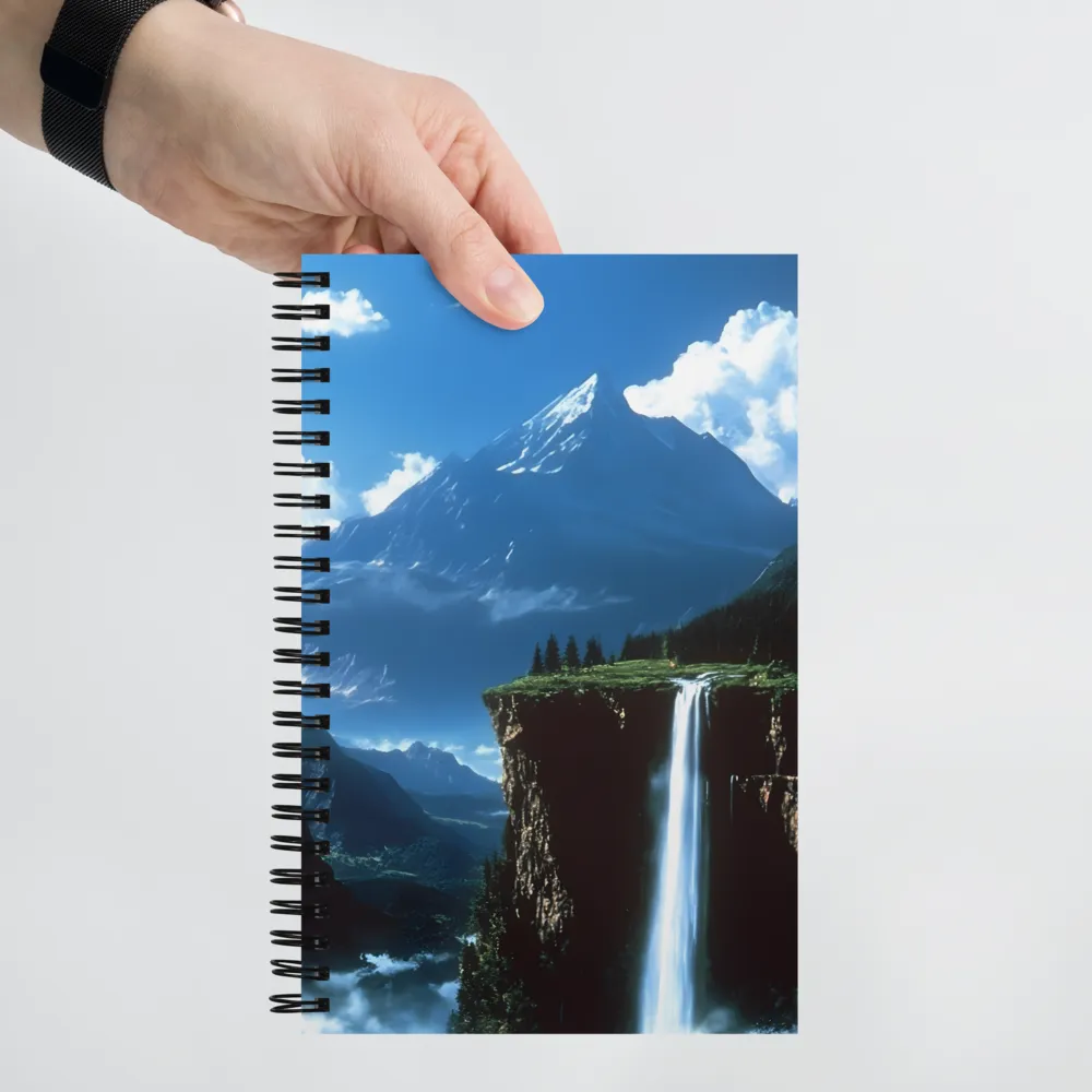Majestic Mountain Waterfall 
 Spiral Notebook | 140 pages
