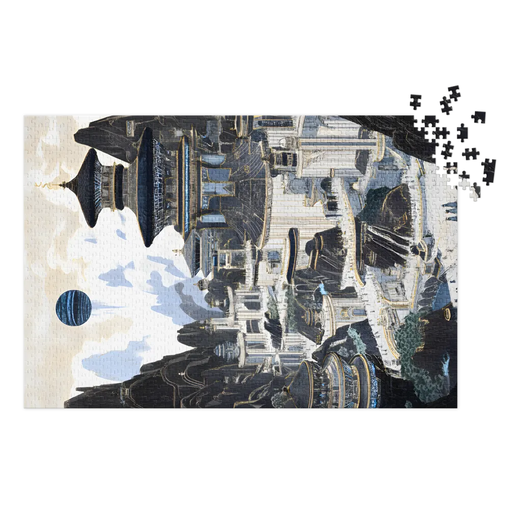 Celestial Cityscape 
 Jigsaw Puzzle in Tin Box