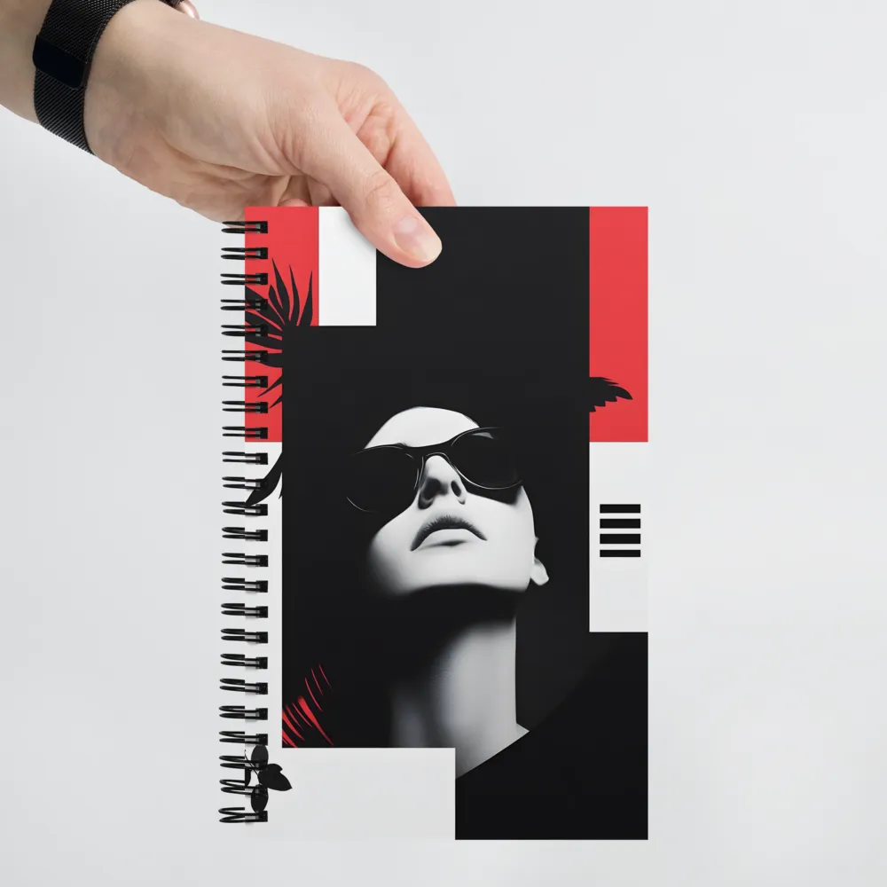 Fractured Light — Portrait in Black, White and Red