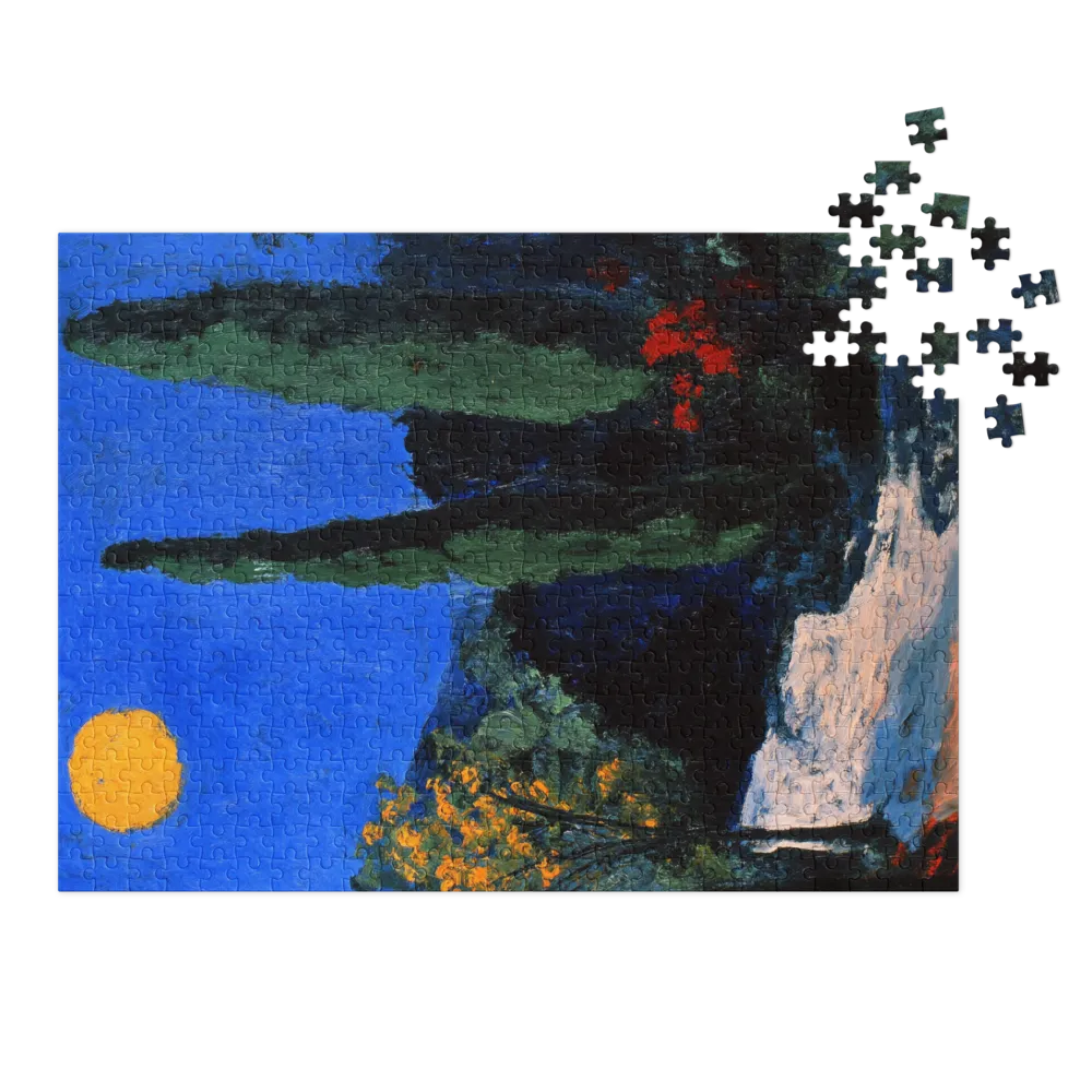Caminho de Ciprestes ao Luar 
 Puzzle em caixa de metal