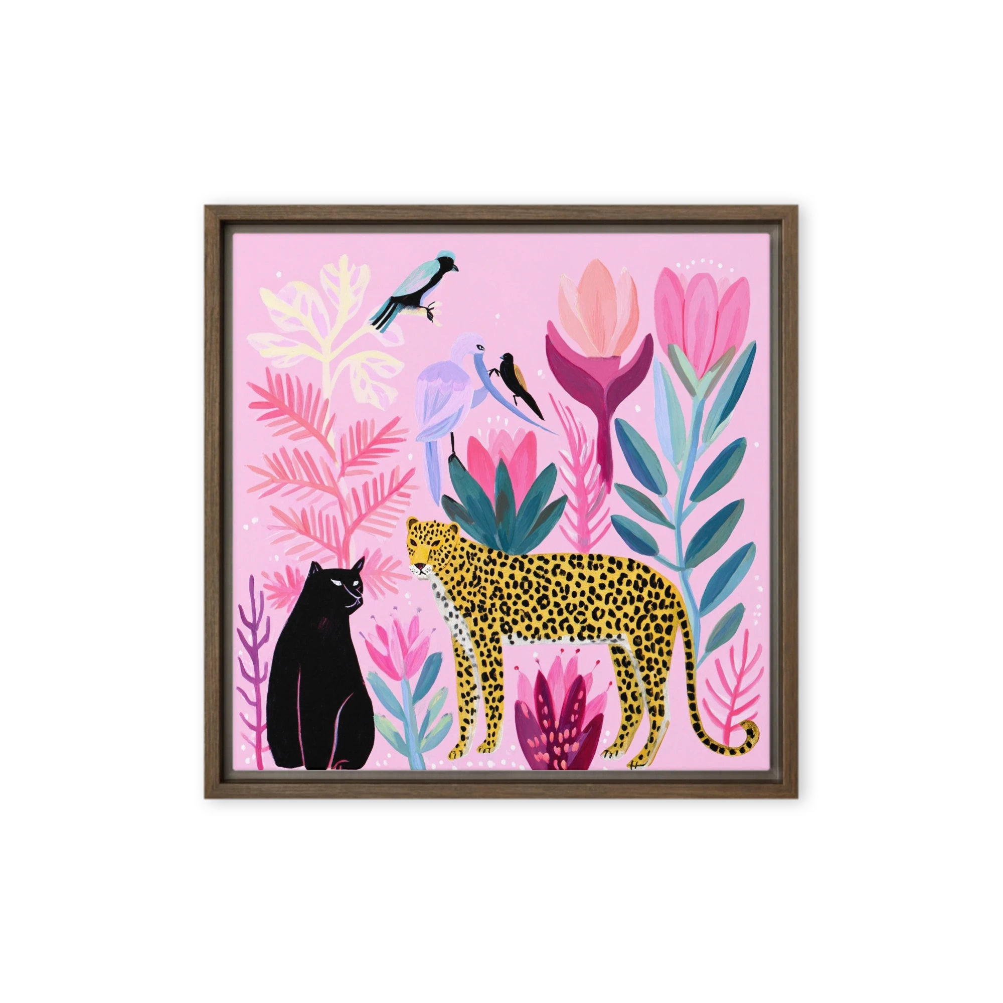 Pink Jungle Leopard and Panther