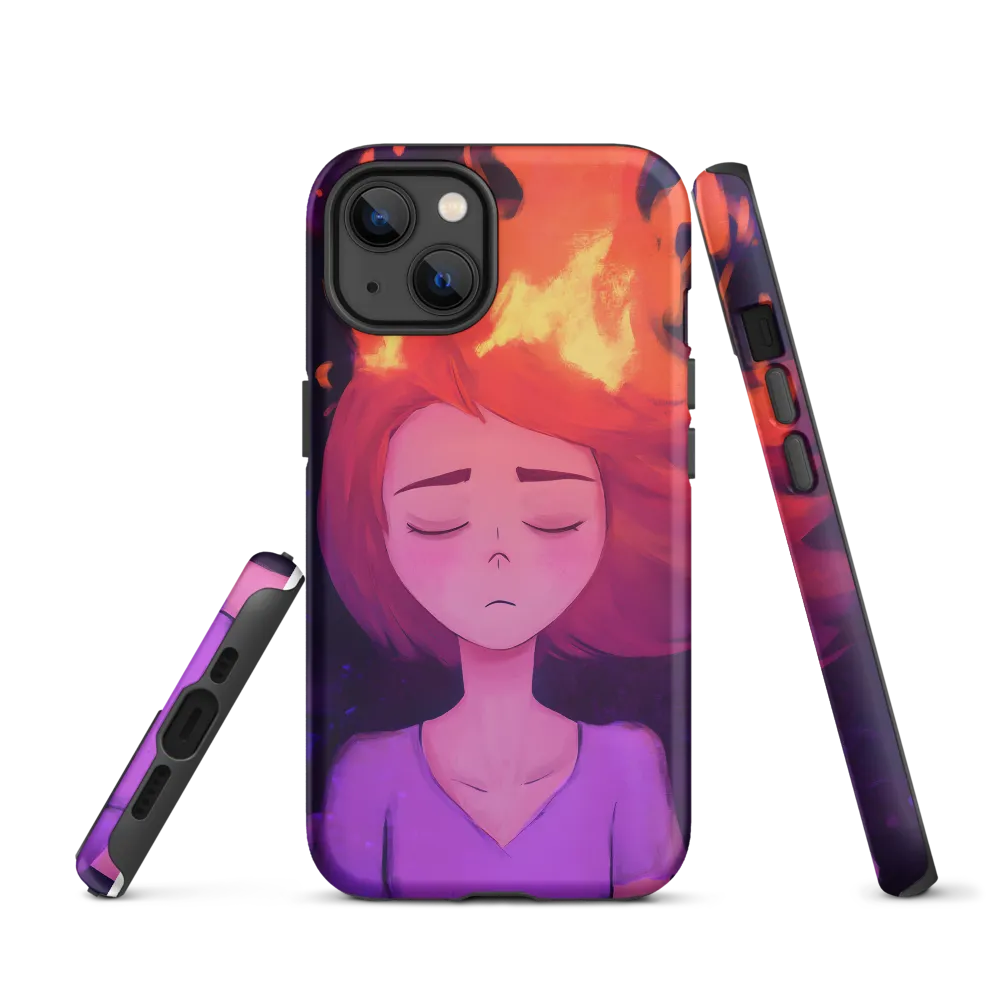 Girl with Fiery Hair | Phone Case