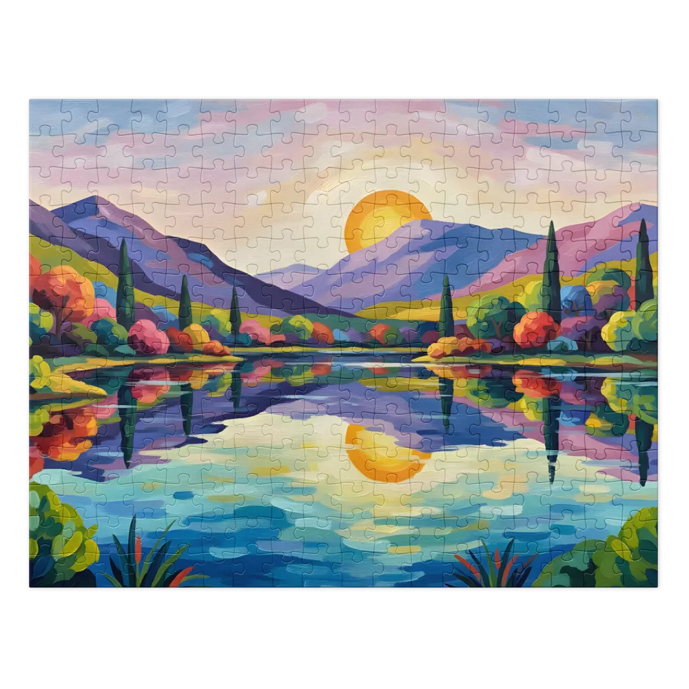 Impressionist Mountain Reflections | Jigsaw Puzzles