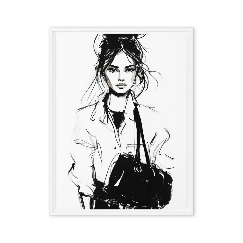 Monochrome Fashion Portrait | Art Print