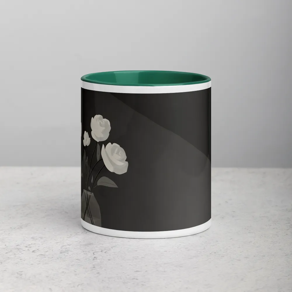 Shadow and Petals 
 Mug with Green inside