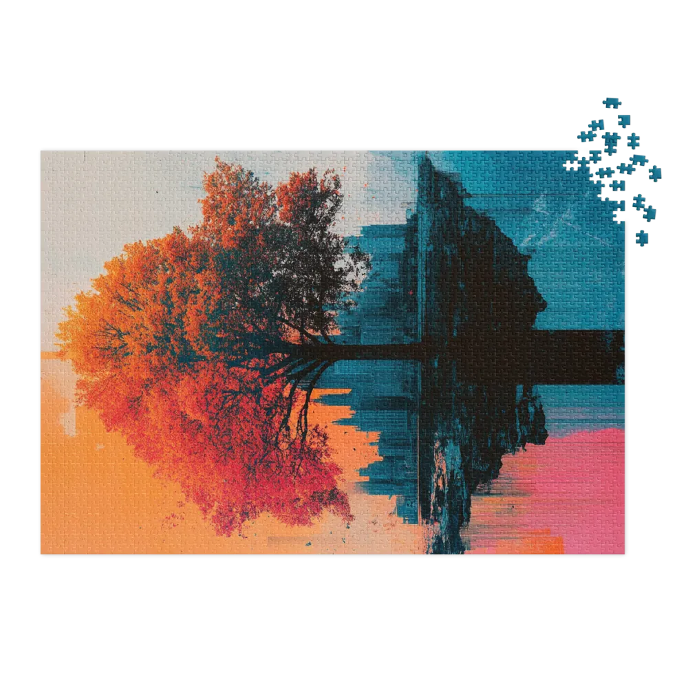 Surreal Tree over Cityscape