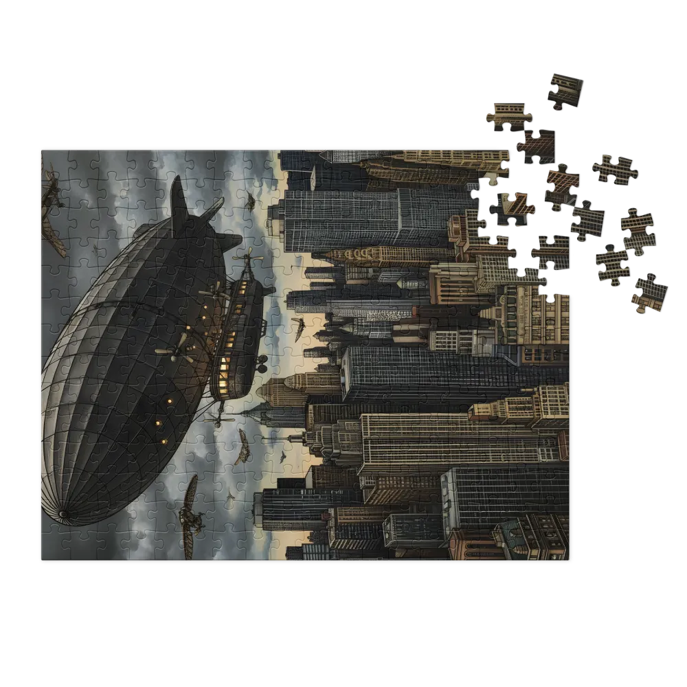 Zeppelin Over City