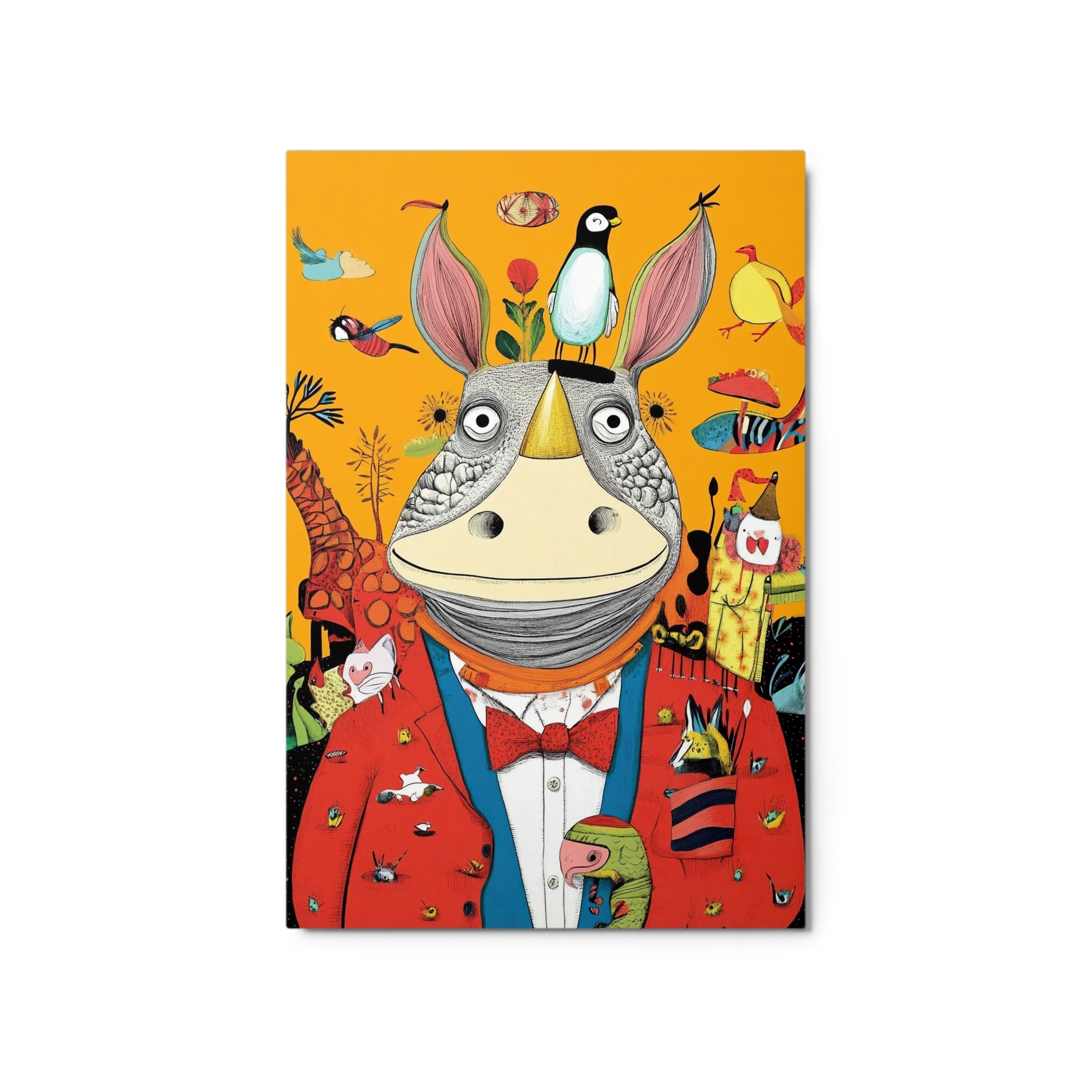 Whimsical Rhinoceros Illustration