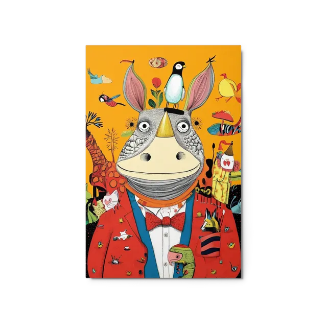 The Dapper Rhino's Gathering | Art Print