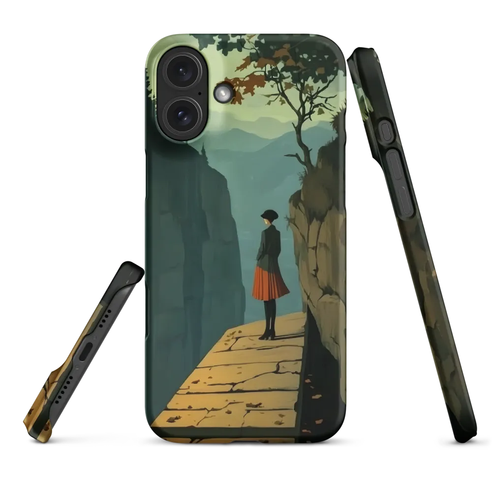 Surreal Woman on Cliff Path | Phone Case