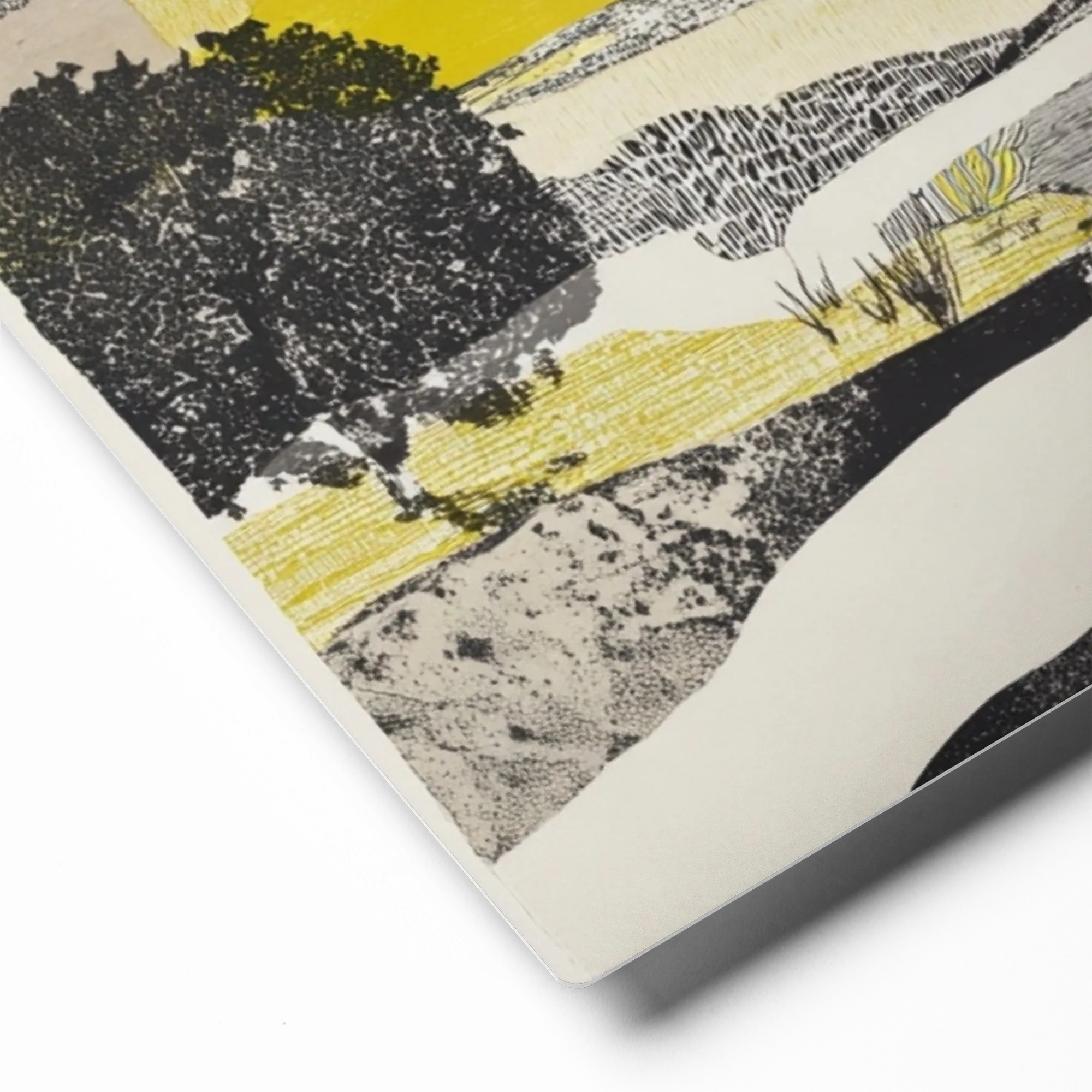 Golden Fields and Patterned Peaks | Art Print